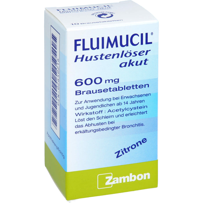 FLUIMUCIL Hustenlöser akut 600 mg Brausetabletten, 10 pc Tablettes