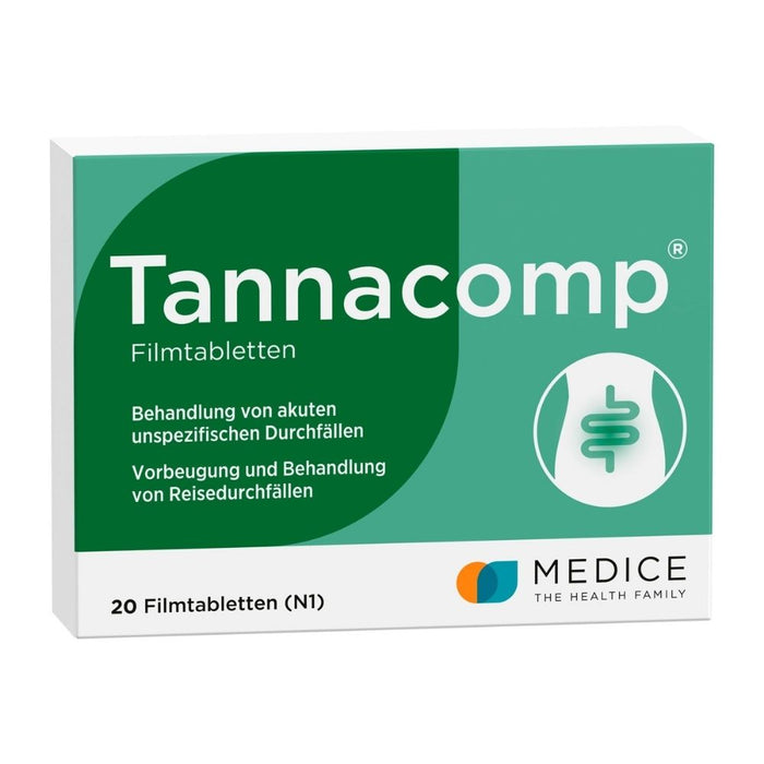 Tannacomp Filmtabletten bei Durchfall, 20 St. Tabletten