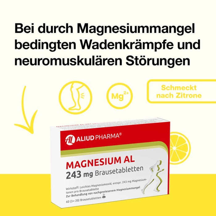 Magnesium AL 243 mg Brausetabletten, 60 pcs. Tablets