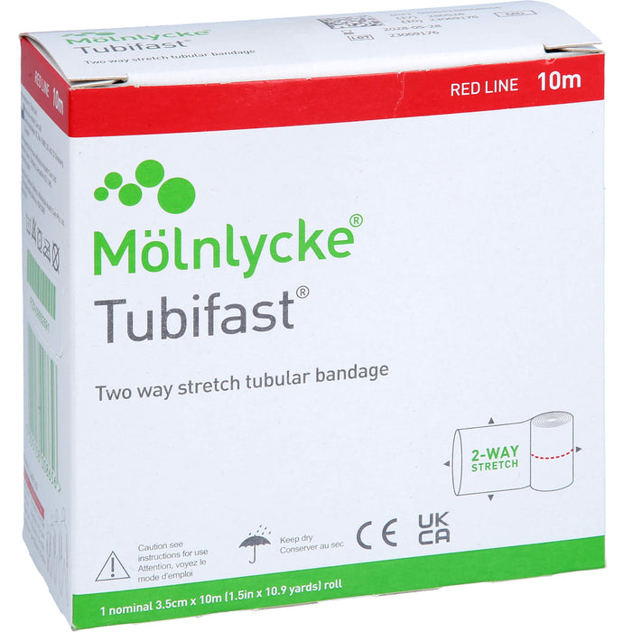 Mölnlycke Tubifast 2-Way Stretch 3,5 cm x 10 m rot, 1 St. Binde