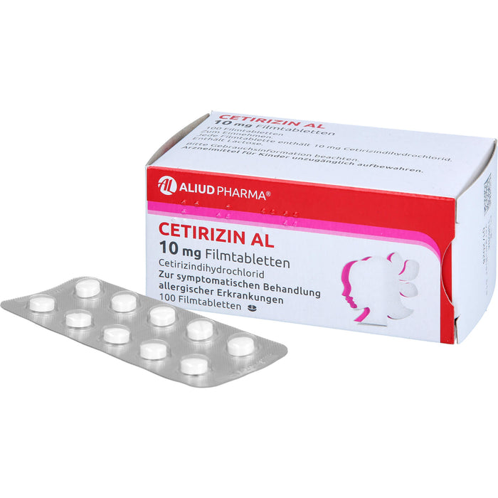 Cetirizin AL 10 mg Filmtabletten, 100 pc Tablettes