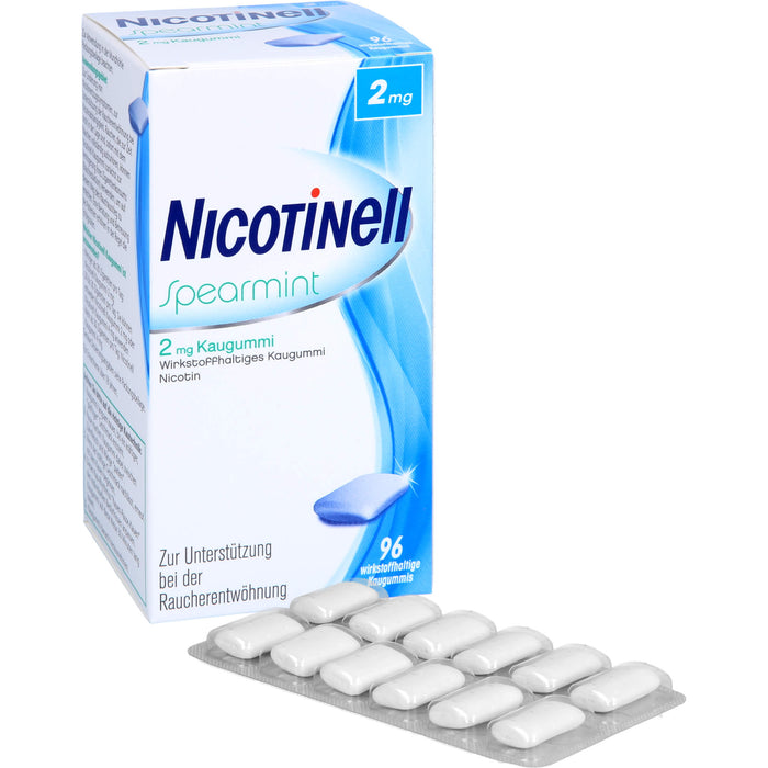 Nicotinell Spearmint 2 mg Kaugummi, 96 St. Kaugummi