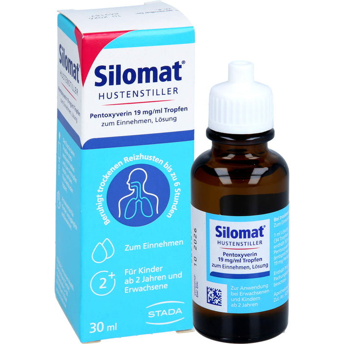 Silomat Hustenstiller Pentoxyverin 19 mg/ml Tropfen zum Einnehmen, Lösung, 30 ml TEI