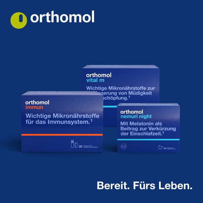 Orthomol Vital f - Mikronährstoffe für Frauen - bei Müdigkeit und Erschöpfung - mit B-Vitaminen, Omega-3-Fettsäuren, Magnesium - Tabletten/Kapseln, 30 St. Tagesportionen