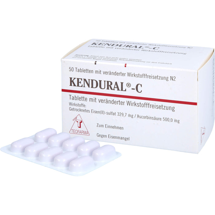 KENDURAL-C Tabletten gegen Eisenmangel, 50 pcs. Tablets
