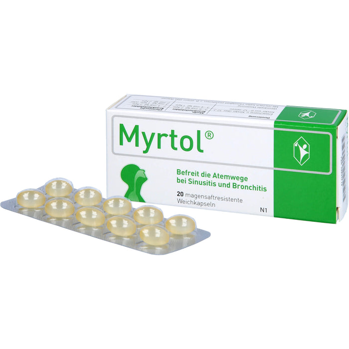 Myrtol, 120 mg, magensaftresistente Weichkapseln, 20 pcs. Capsules