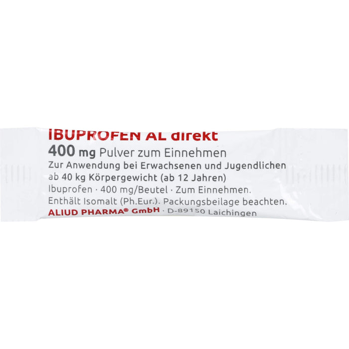 AL Ibuprofen direkt 400 mg Pulver bei Schmerzen und Fieber, 20 pcs. Powder