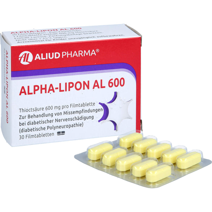 ALPHA-LIPON AL 600 Tabletten zur Behandlung von Missempfindungen bei diabetischer Nervenschädigung, 30 St. Tabletten