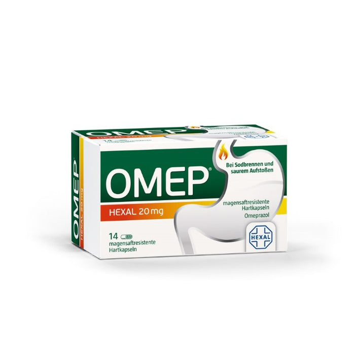 Omep HEXAL 20 mg Hartkapseln bei Sodbrennen, 14 pc Capsules