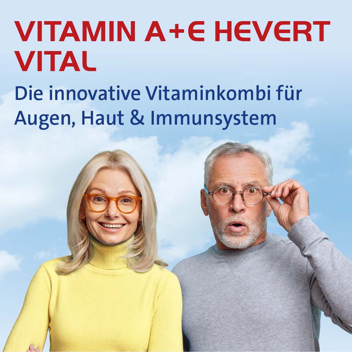 HEVERT Vitamin A + E vegane Kapseln zur Unterstützung der Erhaltung der Sehkraft und zum Schutz der Zellen vor oxidativem Stress, 60 pc Capsules