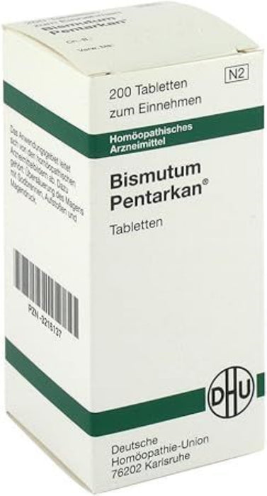 DHU Bismutum Pentarkan Tabletten bei Sodbrennen, 200 pc Tablettes