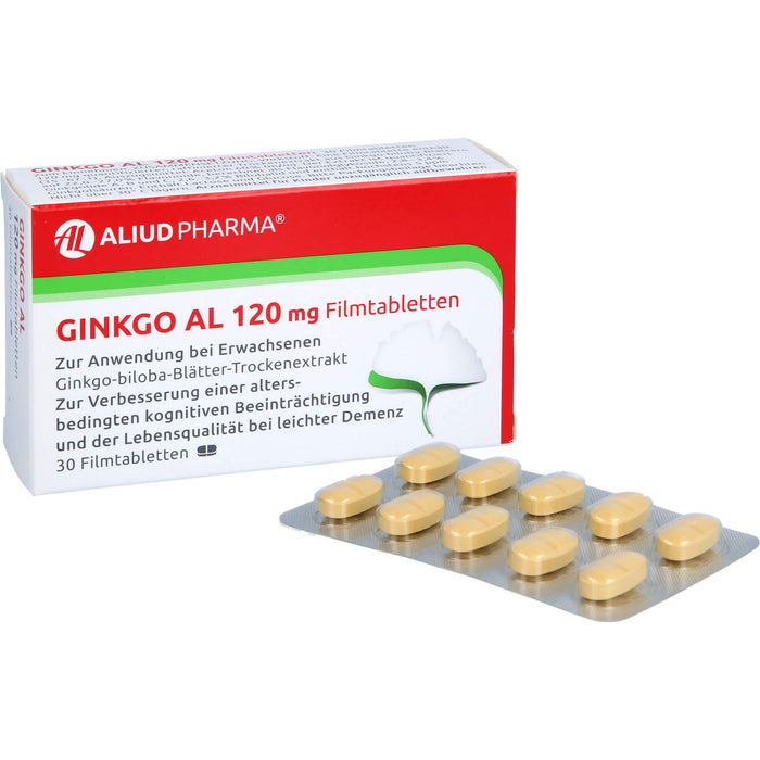 Ginkgo AL 120 mg Filmtabletten bei leichter Demenz, 30 pcs. Tablets