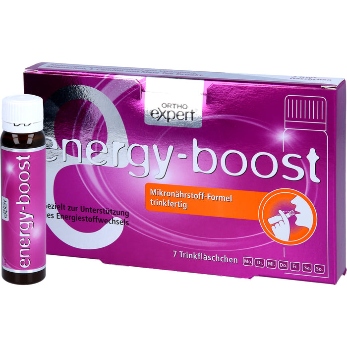 Orthoexpert energy-boost Trinkfläschchen gezielt zur Unterstützung des Energiestoffwechsels, 7 pcs. Ampoules