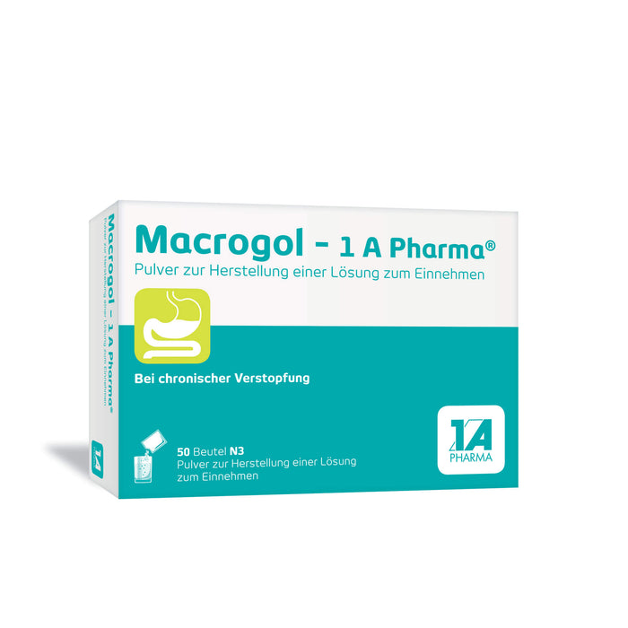 Macrogol - 1 A Pharma, Pulver zur Herstellung einer Lösung zum Einnehmen, 50 pc Sachets