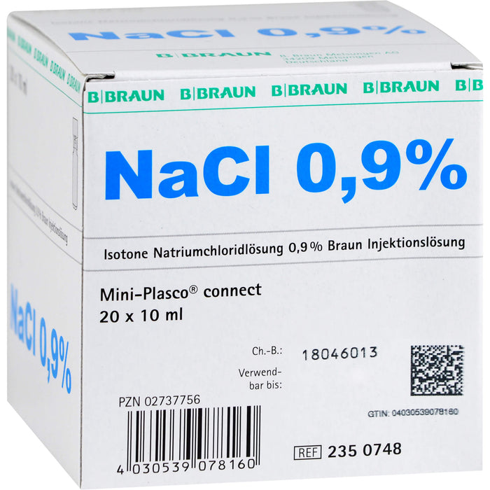 Isotone Kochsalzlösung NaCl 0,9% Braun Mini-Plasco connect, 20 ml Solution