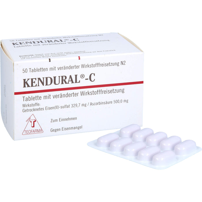 KENDURAL-C Tabletten gegen Eisenmangel, 50 pcs. Tablets
