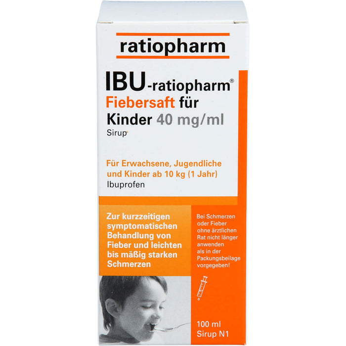 IBU-ratiopharm Fiebersaft für Kinder 4 %, 100 ml Solution