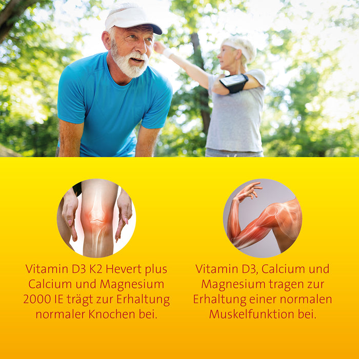 VITAMIN D3 K2 Hevert plus Ca Mg 2000 IE/2 Kapseln, 120 St. Kapseln