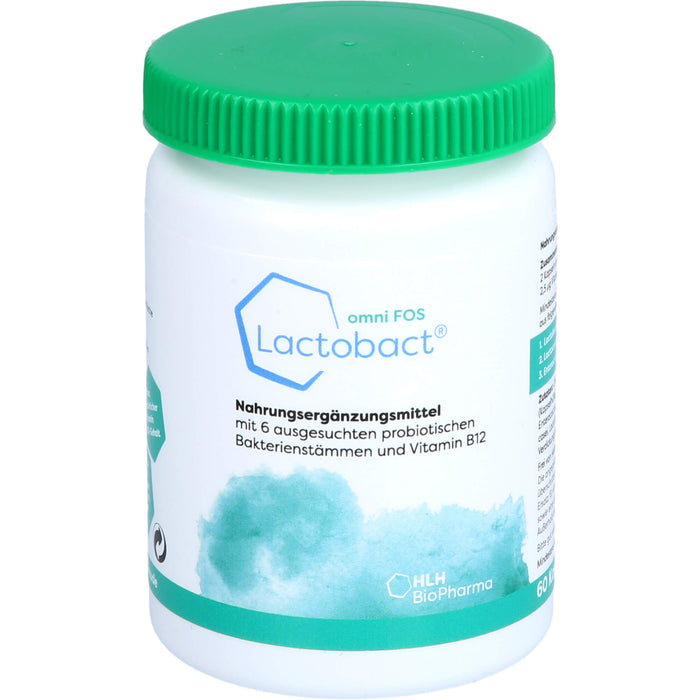 Lactobact omni FOS Kapseln - Die einzigartige Kombination aus der Chlorella vulgaris Alge und Probiotikum, 60 pc Capsules