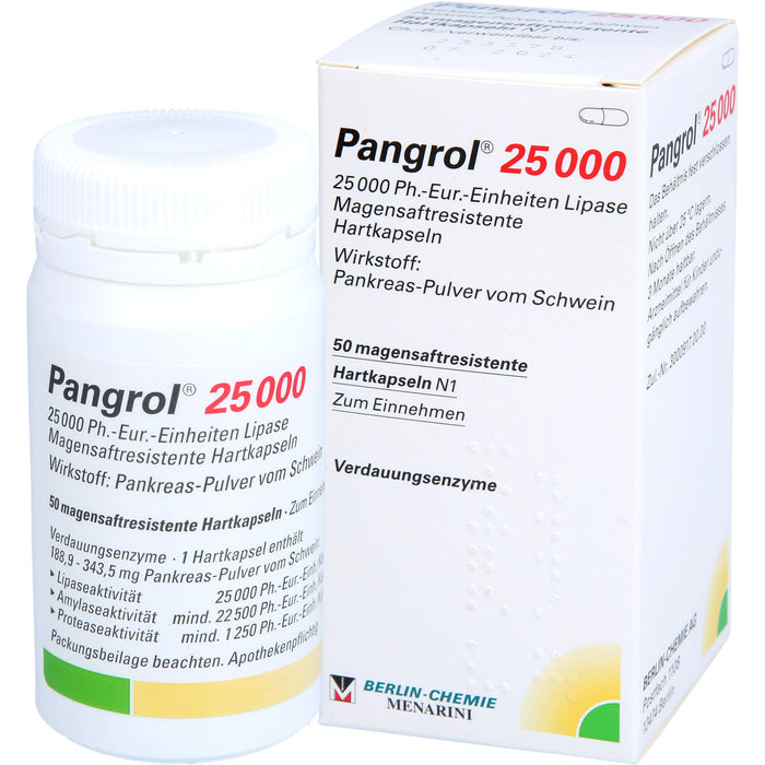 Pangrol 25 000 Kapseln Verdauungsenzyme, 50 pc Capsules