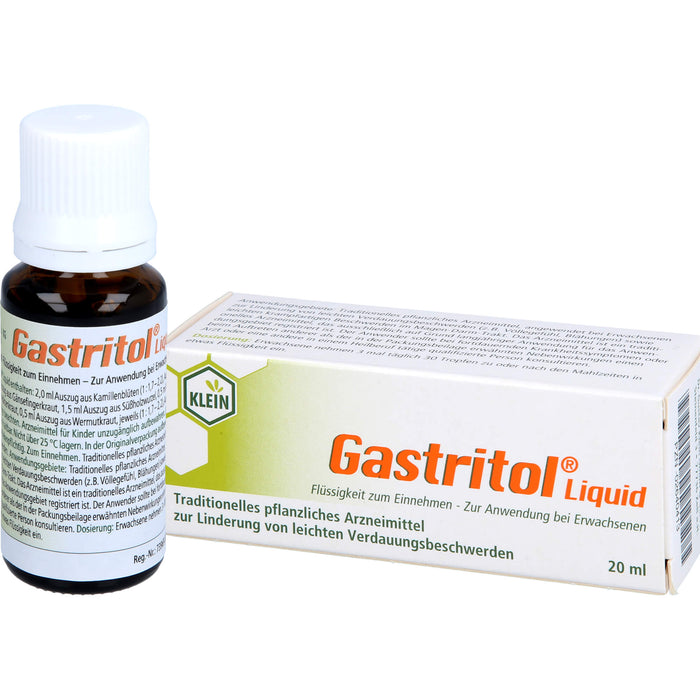 Gastritol Liquid zur Linderung von leichten Verdauungsbeschwerden, 20 ml Lösung