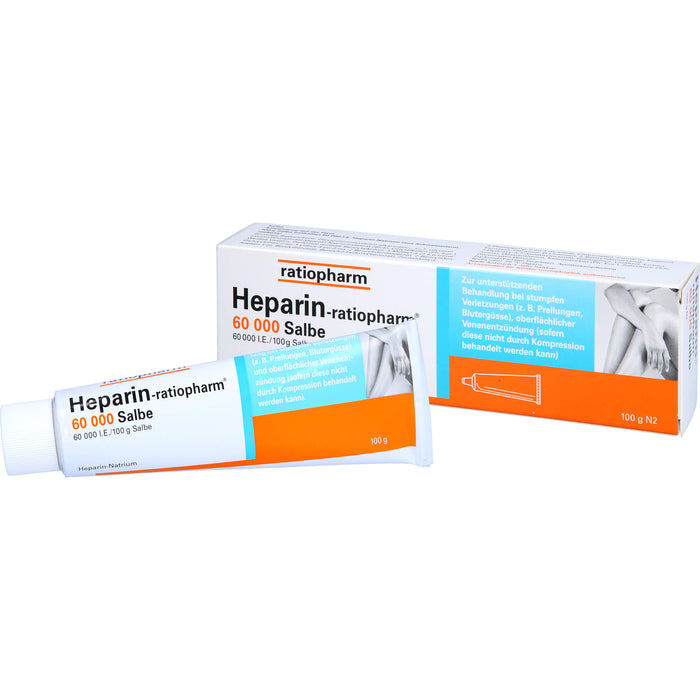 Heparin-ratiopharm 60 000 Salbe bei stumpfen Verletzungen, 100 g Salbe