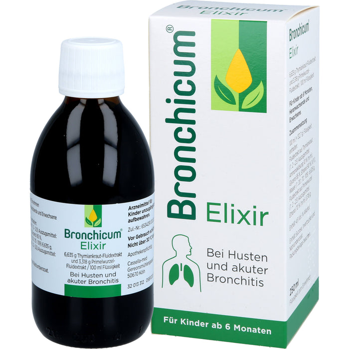 Bronchicum Elixir bei Husten und akuter Bronchitis, 250 ml Lösung