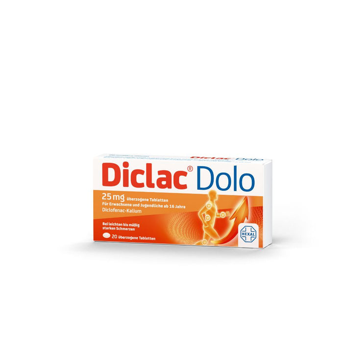 Diclac Dolo 25 mg, 20 pc Tablettes