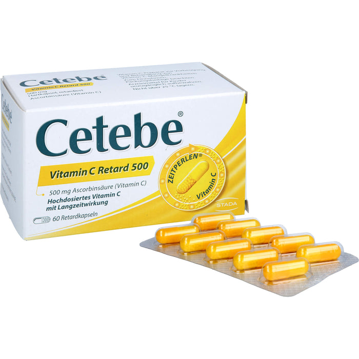 Cetebe Vitamin C Retard 500 Hartkapseln, 60 pc Capsules