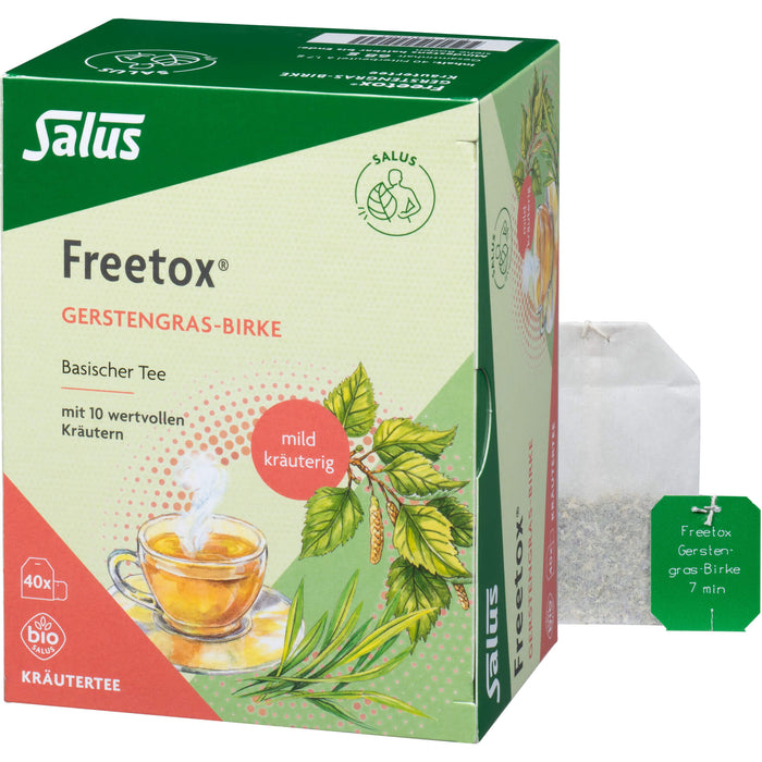 Salus Freetox Tee Gerstengras-Birke, 40 pcs. Filter bag