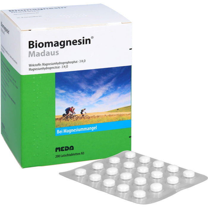 Biomagnesin Madaus Lutschtabletten bei Magnesiummangel, 200 St. Tabletten