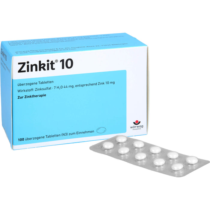 Zinkit 10, Überzogene Tabletten, 100 St UTA