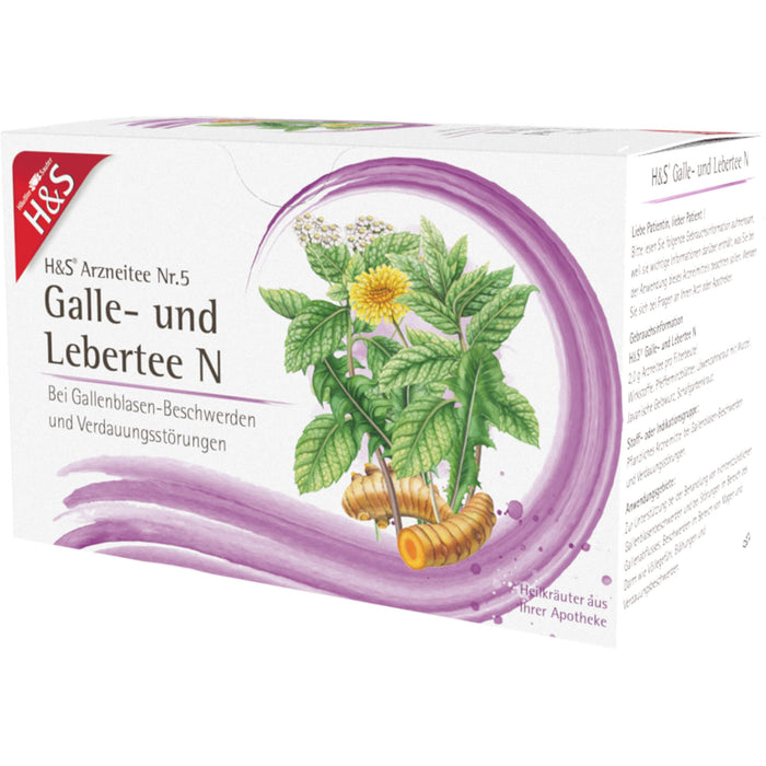 H&S Galle- und Lebertee N Arzneitee Nr. 5 Filterbeutel, 20 pcs. Filter bag