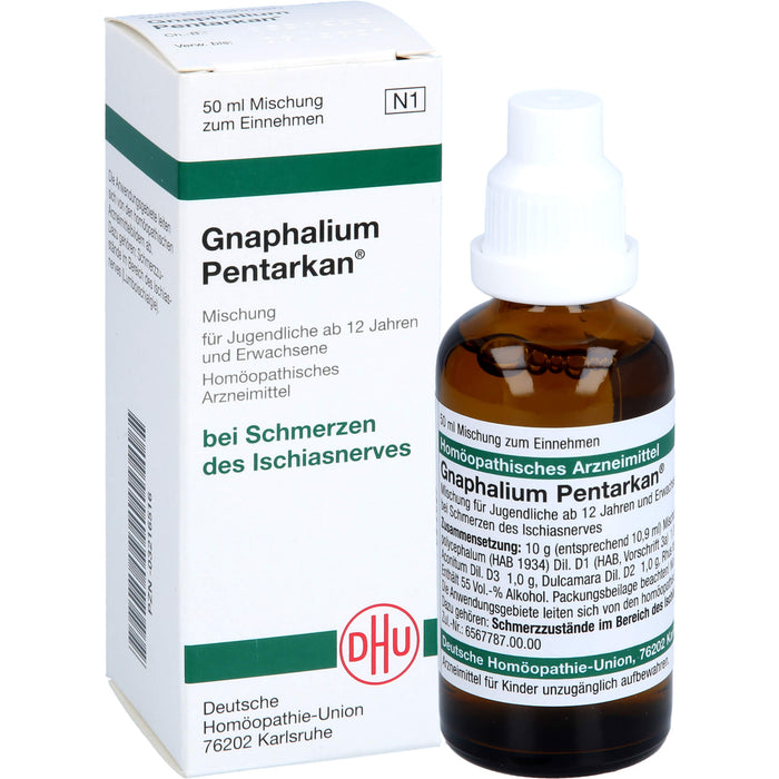 DHU Gnaphalium Pentarkan Mischung bei Schmerzen des Ischiasnerves, 50 ml Lösung