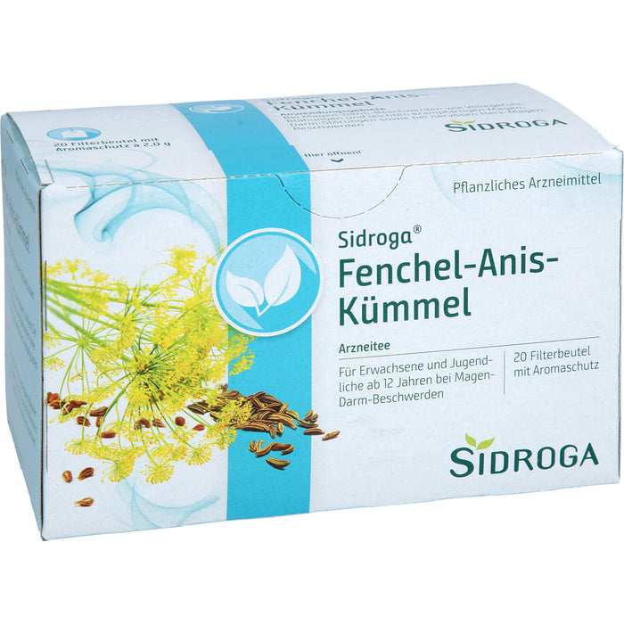 Sidroga Fenchel-Anis-Kümmel Arzneitee bei Magenbeschwerden, 20 pcs. Filter bag