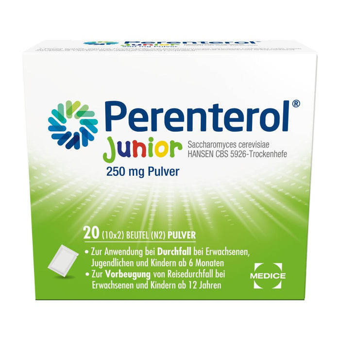 Perenterol Junior 250 mg Pulver bei Durchfall, 20 St. Beutel