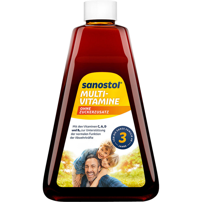 sanostol Multivitamine ohne Zuckerzusatz Saft, 460 ml Solution