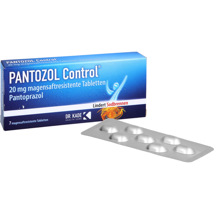 PANTOZOL Control 20 mg magensaftresistente Tabletten, 7 pcs. Tablets