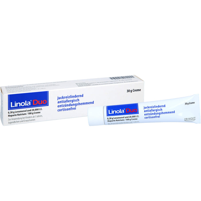 Linola Duo, 0,30 g Levomenol und 20.000 I.E. Heparin Natrium / 100 g Creme, 30 g CRE