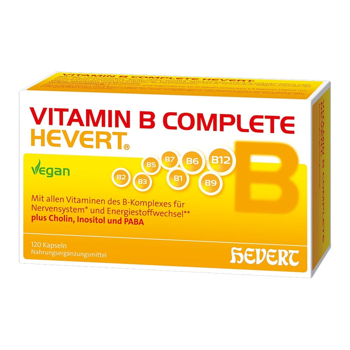 Vitamin B Complete Hevert zur langfristigen Basisversorgung mit allen acht B-Vitaminen, 120 St. Kapseln