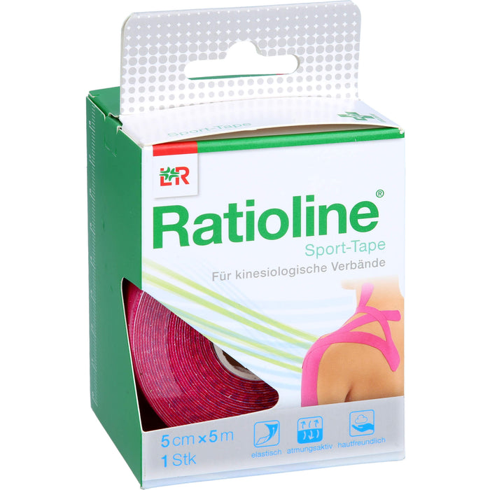 Ratioline Sport-Tape 5cmx5m pink, 1 St PFL