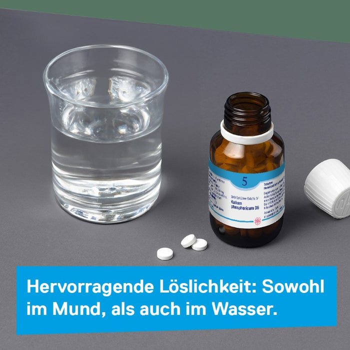 DHU Schüßler-Salz Nr. 5 Kalium phosphoricum D12 – Das Mineralsalz der Nerven und Psyche – das Original – umweltfreundlich im Arzneiglas, 80 pc Tablettes